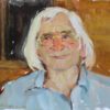 Portrait of Polish artist and professor graphic artist Edward Habdas